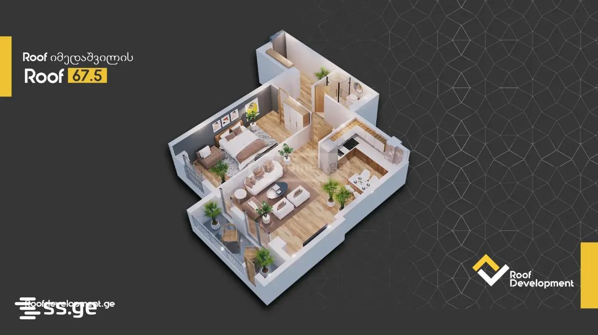 3 room Flat For Sale. Saburtalo - Widok 2