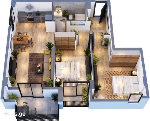 3 room Flat For Sale. Didi digomi - Ansicht 2