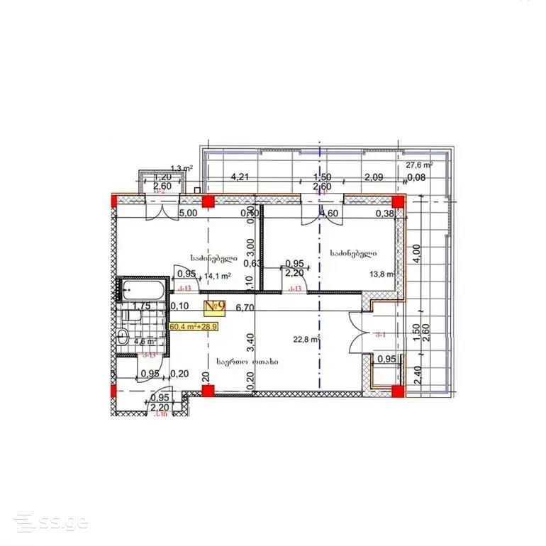 3 room Flat For Sale. Lisi lake - Aanzicht 2