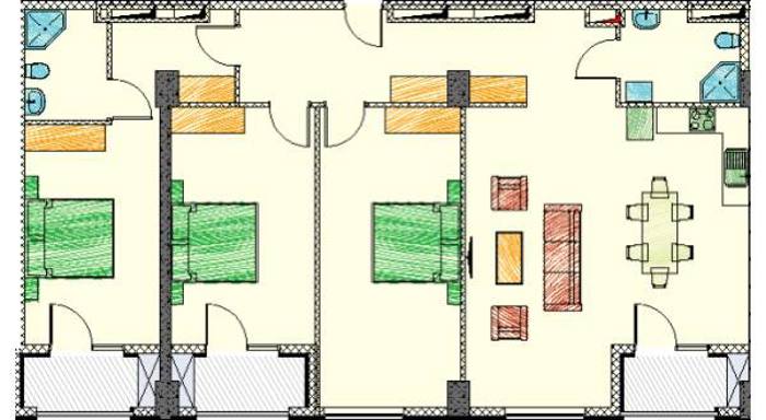 4-Zimmer-Wohnung, Tskneti