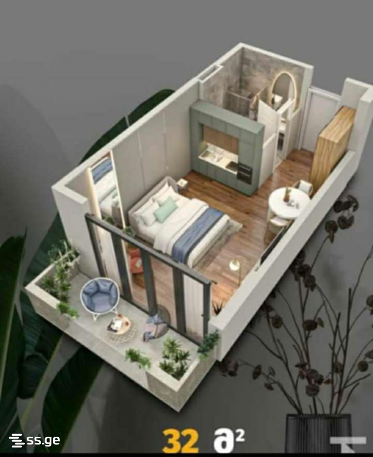 1 Room Flat For Sale view 4