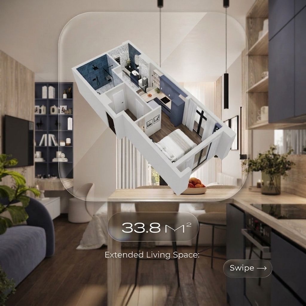 1 Room Flat For Sale view 1