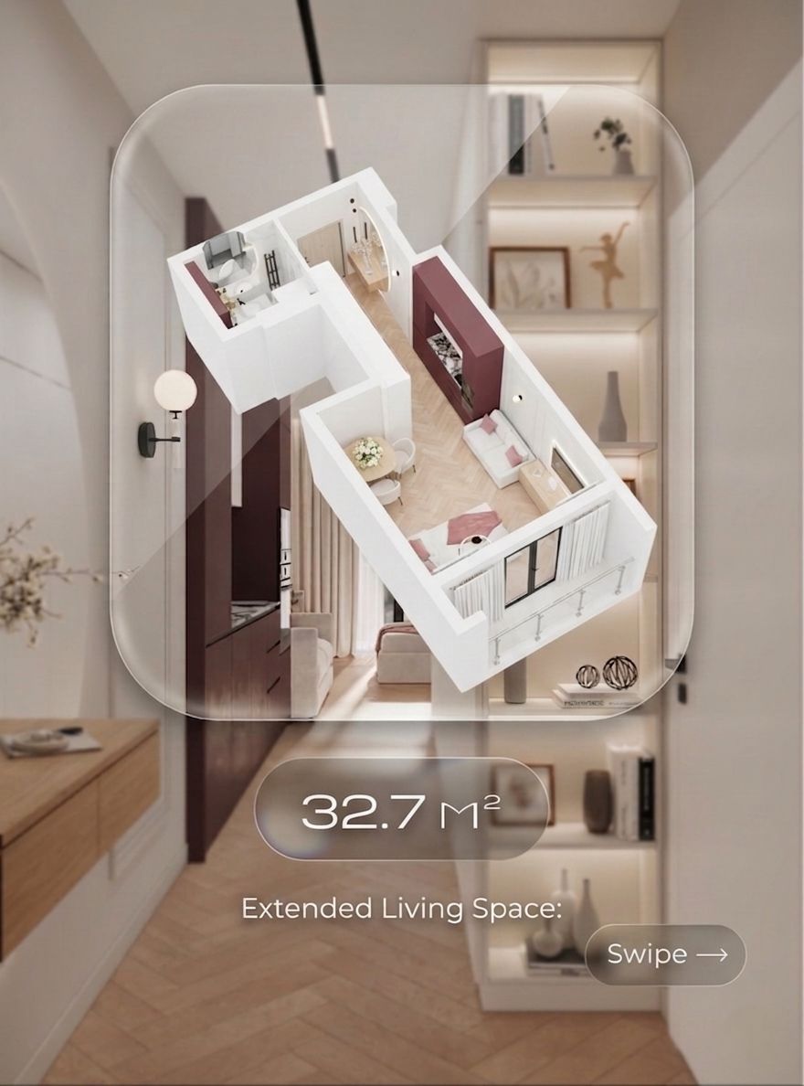 1 Room Flat For Sale view 1