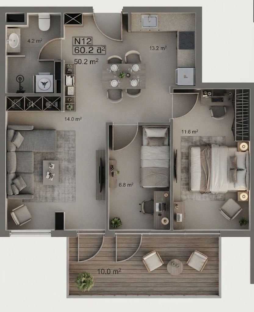 3 Room Flat For Sale view 1