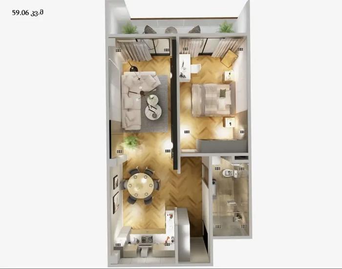 2 room Flat For Sale. Didi digomi  - picture #1