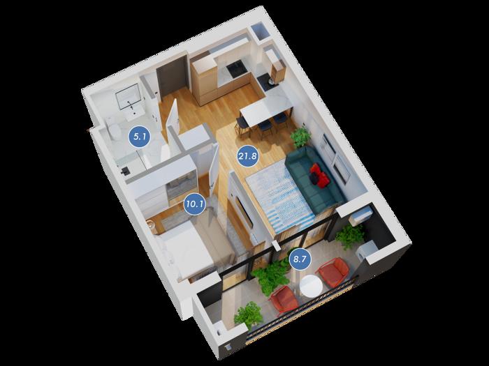 2 room flat for sale. Saburtalo  - picture #1